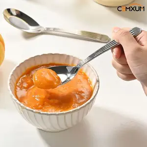 Professional Manufacturer Low Price Stainless Steel Spoon Silverware Children Baby Eating Flat Spoon