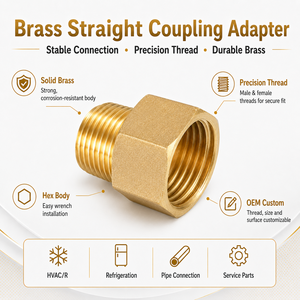 Adaptateur de <span class=keywords><strong>raccord</strong></span> de tuyau en laiton pour la connexion de ligne de réfrigérant HVAC/R - Product Image 2