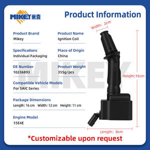 Bobine d'allumage moteur MIKEY 10236893 pour SAIC-GM <span class=keywords><strong>MG</strong></span> <span class=keywords><strong>EHS</strong></span> MG5 MG6 <span class=keywords><strong>MG</strong></span> Linghang ONE Roewe Ei6 MAX – Pièces automobiles de haute qualité - Product Image 3