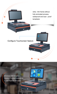 Todo en uno táctil pantalla doble punto pos caja registradora efectivo Registro electrónico con caja de dinero - Product Image 6