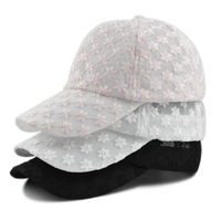 Gorra de Béisbol Bordada con Encaje, Moderna y Deportiva, Talla Única, Transpirable, con Visera Curva para Playa, Viajes y Uso Diario