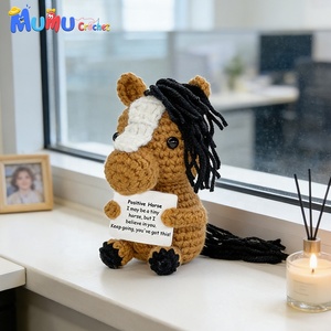 Muñeco de Ganchillo Hecho a Mano, Caballo Amigurumi, Juguete de Caballo Tejido, Compañero de Escritorio para Apoyo Emocional, Abrazo de Bolsillo, Recuerdo para Baby Shower - Product Image 4