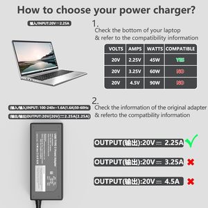 GKLSPL 65W USB-C เครื่องชาร์จแล็ปท็อปและอะแดปเตอร์แปลงไฟ-ใช้งานร่วมกับโครมบุ๊กสำหรับสำหรับสำหรับสำหรับ - Product Image 3