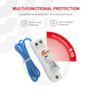 Disjoncteur unipolaire neutre 240V AC Type RCBO pour la Protection du système électrique 6A 10A 16A 20A 25A 32A 40A RCBO