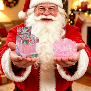 New Christmas Glitter Cube Maltose Squishy Stress Relief Toy, <b>Reboundable</b>, Halloween Decoration - Product Image 1