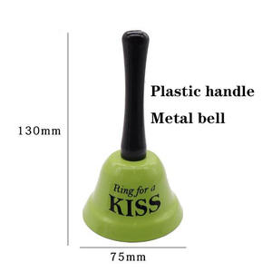 Öpücük Mini Metal el çan için 3.8cm yüzük, anahtarlık ile çağrı çanı, bekarlığa veda partisi iyilik için yenilik hediyeler - Product Image 5
