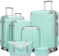 OEM 3 pièces extensible PC ABS Spinner ensemble de bagages vin rouge chariot TSA fermeture à glissière ouverture pour les voyages de voyage classiques à la mode