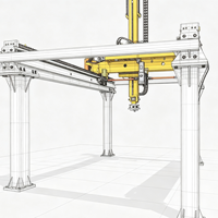 Robot portique à longue course robuste, axe linéaire 7, moteur, PLC, boîte de vitesses, roulement, puissance 3kW pour applications industrielles automatiques