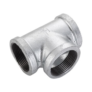 Conector de Tubería en T de Diámetro Igual Galvanizado, Rosca Interna de 1 Pulgada, Resistente a la Corrosión, para Plomería - Product Image 1