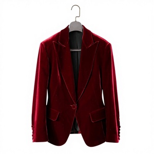 Traje de Franela Rojo a Medida para <span class=keywords><strong>Hombre</strong></span> con Pantalones Anchos Holgados, Trajes Personalizables para <span class=keywords><strong>Hombre</strong></span> con Tipos de Cuerpo Especiales y Tallas Grandes - Product Image 2