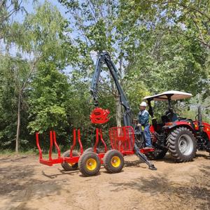 Schwerlast 7m Forst- und Landwirtschaftlicher Hydraulischer Holzgreifer mit Zapfwelle (PTO) ATV-Holzkran-Anhänger für Traktoren - Product Image 5