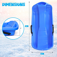 Traîneau de snowboard professionnel pour pentes extrêmes, construction robuste avec système de freinage pour adolescents et adultes, défi hivernal