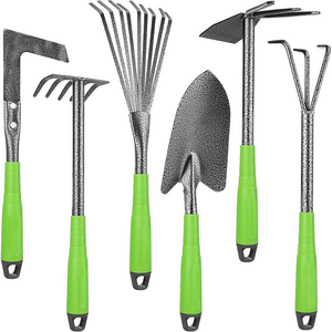 Ensemble d'outils de jardinage manuels professionnels en acier au carbone SK5 avec poignées ergonomiques pour la plantation - Product Image 1