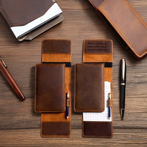 Boshiho BOSC220301 Étui de protection pour carnet de scores de golf, personnalisé, en cuir de vachette véritable, 7"x4.25" - Product Image 4