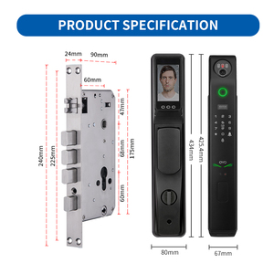 OYO digitale impermeabile intelligente chiavistello per impronte digitali Tuya WiFi App per casa sblocco remoto con serratura Video intelligente - Product Image 5