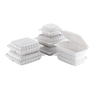 Récipient en plastique blanc Tiya pour récipient alimentaire jetable rectangulaire en PP pour micro-ondes à emporter - Product Image 3