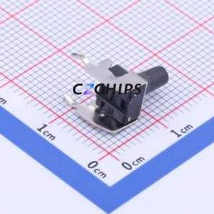 TC-1102N-C-KS-B Tactile Switch Bent Lead Through Hole-4P,6x6mm Single Pole Single Throw Round Button 2.6N Right Angle Insert - Product Image 2