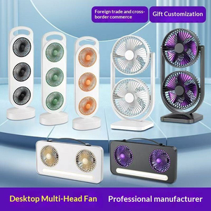 Nouveau ventilateur de bureau USB rechargeable avec double tête à grand débit d'air et format compact - Product Image 6