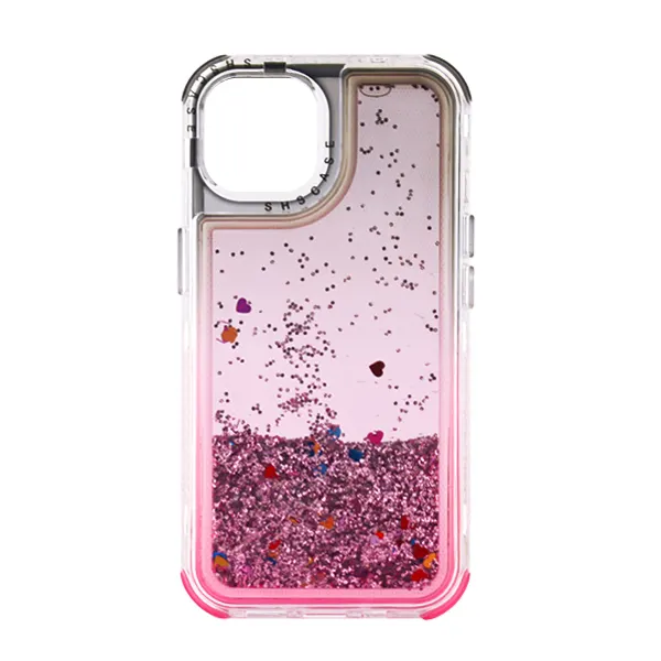 Case per cellulare con sabbia mobile a due colori sfumata tre In uno per iPhone Samsung Motorola