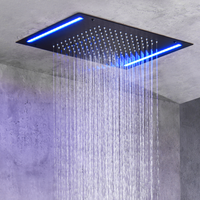 Personnalisation de la sortie d'usine Mélangeur de douche dissimulé noir à 4 voies de contrôle en filigrane