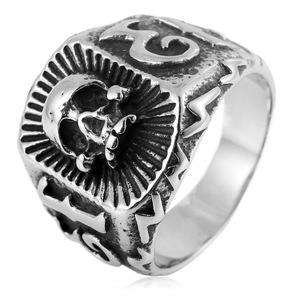 Yunnique – bague en acier titane pour hommes, bijoux Punk Hip Hop, Design géométrique, numéro 13, cadeau, bagues à la mode - Product Image 1