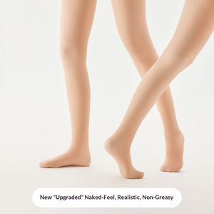 Leggings Termici BONAS da Donna, Colore Nude, Primavera-Autunno, in Nylon Vintage, Tinta Unita, Vita Media, Lunghezza Midi, Foderati in Pile, Velluto Spesso - Product Image 3