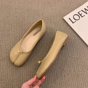 Nouveau style 2026 – Chaussures plates à bout fendu style rétro français, antidérapantes, à enfiler, pour <span class=keywords><strong>grand</strong></span>-mère - Product Image 3