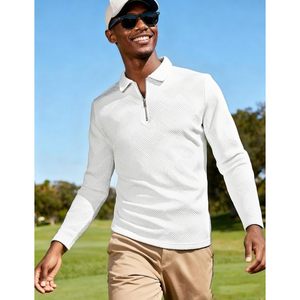 Suéter Casual de Manga Larga con Cierre de Cremallera y Textura Geométrica de Punto para Hombre FOXA - Product Image 4