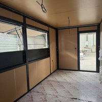 Maison conteneur en acier à toit plat, fabriquée sur mesure en usine, pliable, mobile, à double aile extensible, moderne, pour hôtel, maison ou bureau