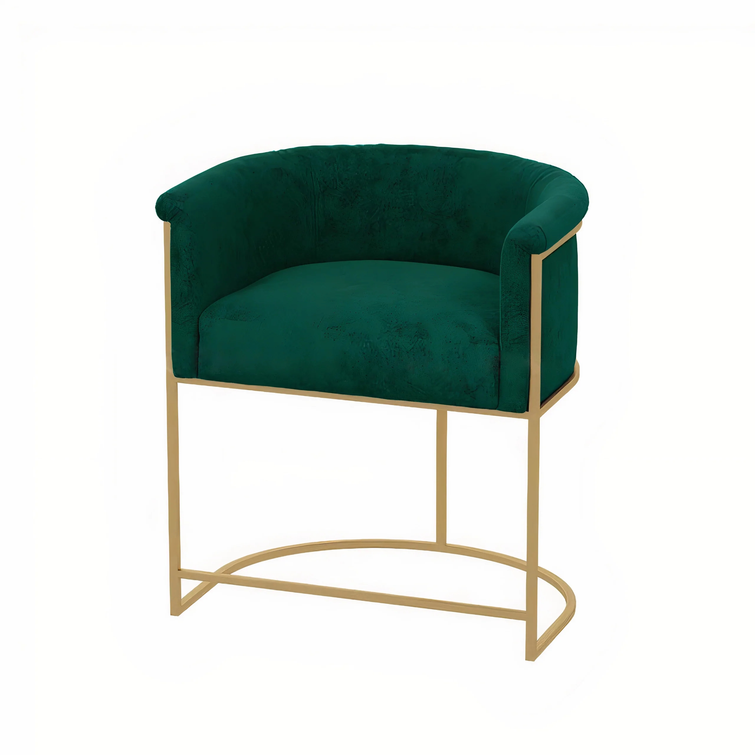Hotel luxury Italian furniture high quality gold metal legs custom color velvet dining room chairs