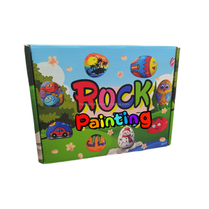 Kit educativo de pintura de roca que brilla en la oscuridad, regalos artesanales de piedra Natural para niños y niñas para dibujar guijarros - Product Image 1