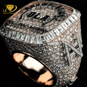 Bague de championnat avec logo personnalisé Bagues en diamant moissanite personnalisées pour hommes avec lettre de baseball et de <span class=keywords><strong>basket</strong></span>-ball - Product Image 2