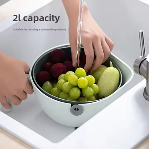 Yeni ürün plastik drenaj sepet ev mutfak lavabo meyve tabağı için çok fonksiyonlu depolama kevgir - Product Image 3