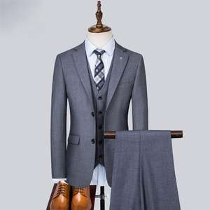 Haute qualité personnalisé Boutique couleur unie hommes <span class=keywords><strong>costume</strong></span> d'affaires trois pièces ensemble marié <span class=keywords><strong>mariage</strong></span> usine en gros - Product Image 2