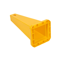 Cône de signalisation robuste en plastique de 91 cm, jaune, avec base de support pour chantier et travaux routiers