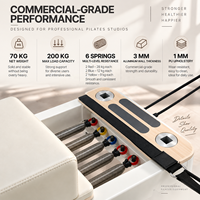 Machine de Pilates Reformer en alliage d'aluminium - Équipement de studio de Pilates portable et réglable pour usage commercial quotidien