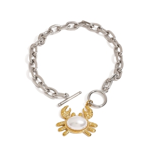 Minimally sophisticated bracelet with <strong>crab</strong> earrings necklace <strong>jewelry</strong> - Product Image 5