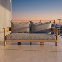 Ensemble de canapés modernes pour l'extérieur, chaise de loisirs, meubles de luxe en teck pour patio, balcon, jardin, imperméable et durable