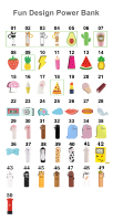 Beanlieve - Batería Externa Portátil con Diseño de Dibujos Animados, de PVC Suave, Universal, Tipo C, USB A, con Forma de Vaca y Oso Polar, Mini Batería Externa con Llavero