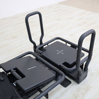 Mini équipement de Pilates professionnel noir, machine de Pilates Reformer réglable en aluminium, certifiée CE, à vendre