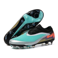Chaussures de football professionnelles de haute qualité pour hommes et enfants, en tricot, coupe basse, crampons de football d'extérieur FG pour terrain ferme, baskets athlétiques