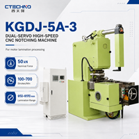 Machine à rainurer les rotors CTECHNO avec écran tactile pour la configuration des données et double entraînement servo pour la fabrication de moteurs électriques