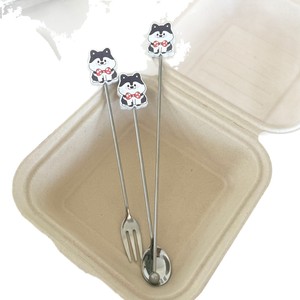 Cartoon Puppy Dessert <b>Spoon</b> And Fork Set 304 Stainless Steel Reusable <b>Coffee</b> Stirring <b>Spoon</b> Fruit Fork For Household Use - Product Image 5