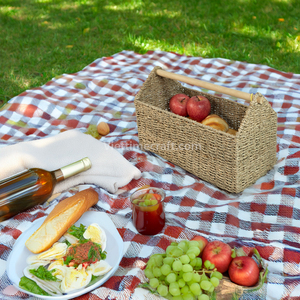 Ensemble de 3 paniers de rangement multifonctionnels écologiques en jonc de mer et en jacinthe d'eau tissés à la main, vente en gros en provenance du Vietnam - Product Image 2