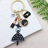 Aksesoris Wanita Terlaris: Lipstik, High Heels, Gantungan Tas, Gantungan Kunci Alloy, Gantungan Kaca Anggur Merah, Gantungan Kunci Logam Kecil