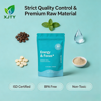 Comprimés XJTY Nature Peppermint Candy, caféine naturelle, L-théanine, vitamines B, complexe 3-en-1, 1800 mg, relaxation musculaire adulte, immunité