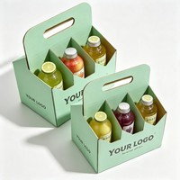 Caja de Embalaje Automática al por Mayor para 6 Botellas de 330 ml, Caja de Papel Kraft Corrugado Reciclable de 250 ml, Caja de Café con Logotipo Personalizado