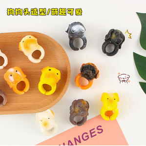 El más nuevo juguete de cápsula de huevo sorpresa, lindo anillo de perro cachorro en goma suave, pequeña mascota S de plástico para niños, regalo caliente - Product Image 4