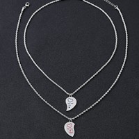 Pendentif Cœur de Confession pour Couple en Acier Inoxydable et Titane, Bleu pour Lui, Rouge pour Elle, Simple et Élégant, avec Cordon, Bijou Cadeau
