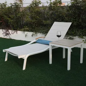 Custom Nordic White Stackable Low Seat Beach Bed Lounge Garden Furniture Chairs Pool Side Outdoor Sun lounger Swimming